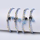 Glass Beads Bracelets BJEW-P256-C01-1