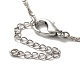 Collier pendentif coeur en résine avec chaînes singapour NJEW-C003-01A-4