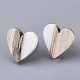 Resin & Wood Stud Earrings EJEW-N017-002A-3