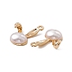 Colgantes de perlas de imitación de plástico abs PALLOY-K259-02G-3