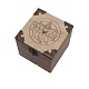 正方形の木製収納ボックス  魔術用品保管用  バリーウッド  スター  10x10x10cm PW-WG44331-04-1