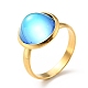 K9 Glass Flat Round Finger Ring RJEW-G253-02B-G-5