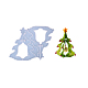Moules en silicone bricolage arbre de Noël XMAS-PW0005-38-1