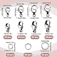 SUNNYCLUE 80Pcs 4 Styles 304 Stainless Steel Lobster Claw Clasps STAS-SC0007-11-2