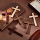 Pandahall elite 6個 3色 木製クロス 壁飾り  十字架を持つ手の祈り  宗教  ミックスカラー  120x69.5x9.5mm  2個/カラー AJEW-PH0011-06-4