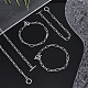 Unicraftale 20 pz 304 braccialetti a catena in acciaio inossidabile con graffetta per uomo donna BJEW-UN0001-40-3