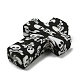 Cross with Skull Silicone Focal Beads SIL-G006-02H-3