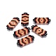 MIYUKI＆TOHO手作り日本のシードビーズリンク  織機模様  長方形  チョコレート  34~35x14~14.5x1.6~2mm  穴：1.8~2mm SEED-E004-E02-2