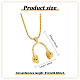 Anattasoul 3 шт. 3 цвета сплав музыкальная гарнитура кулон ожерелья набор для женщин NJEW-AN0001-28-2