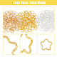 Superfornituras 9 bolsas 9 anillos de enlace abiertos de hierro estilo IFIN-FH0001-71-4