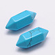Dyed Faceted No Hole Howlite Beads G-K034-20mm-03-1