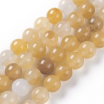 Chapelets de perles de jade naturel, ronde, 8mm, Trou: 1.2mm, Environ 46~47 pcs/chapelet, 15.1~15.5 pouce (38.5~39.5 cm)