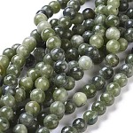 Pierres gemmes naturelles, taiwan jade, ronde, olive, environ 6 mm de diamètre, Trou: 0.8mm, Environ 64 pcs/chapelet, 16 pouce