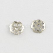 304 Stainless Steel Flower Bead Caps STAS-Q183-01
