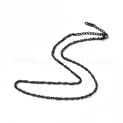 304 Stainless Steel Singapore Chain Necklace for Men Women NJEW-K245-013C