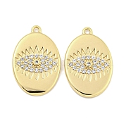Латунные микропаве прозрачные подвески с фианитом KK-S386-10G
