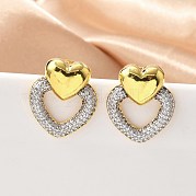 Серьги-гвоздики из циркония EJEW-F359-03G-02