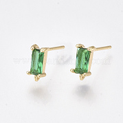 Brass Stud Earring Findings KK-T038-492A