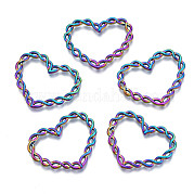 Rack Plating Rainbow Color Alloy Linking Rings PALLOY-S180-306