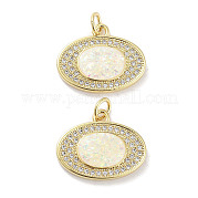 Латунные микропаве прозрачные подвески с фианитом KK-L213-035G