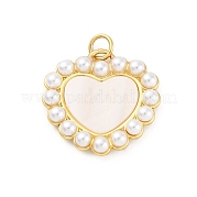 Подвески из латуни из натуральных ракушек KK-U066-13G