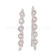 Стойки обшивки латунь кубический цирконий серьги крючки KK-S374-05P-01