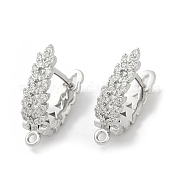 Серьги-гвоздики из латуни с кубическим цирконием KK-Q051-02P