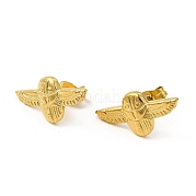 Ion Plating(IP) 304 Stainless Steel Airplane Stud Earrings for Women EJEW-I281-17G