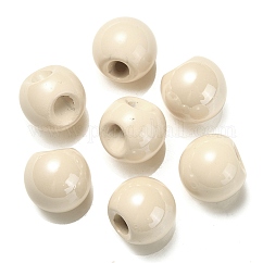 Perline acrilico opaco, pallina tonda, perline suzumaru, top forato, papayawhip, 19x19x19mm, Foro: 3 mm
