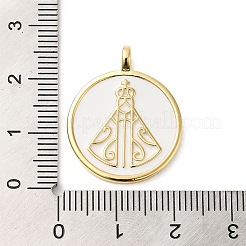 Emaille-Anhänger aus Messing mit Gestellbeschichtung&nbsp;X-KK-D047-06G-01