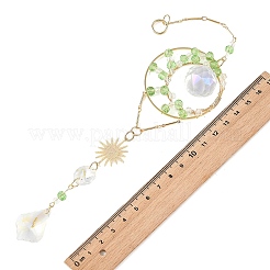 Attrape-soleil en perles de verre enroulées de fil de fer&nbsp;HJEW-JM05003