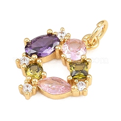 1 pendentif en laiton et zircone cubique colorée&nbsp;KK-YW0003-88