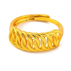 Anelli regolabili con catena barbazzale in ottone da donna&nbsp;RJEW-G318-02C-G