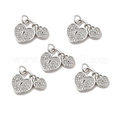 Messing micro pave klar zirkonia charme&nbsp;KK-E068-VB175