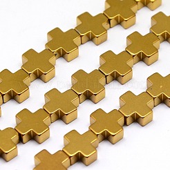 Electroplate non magnetici ematite sintetico fili di perline&nbsp;G-I096-M