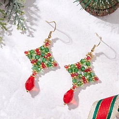 Boucles d'oreilles pendantes en forme de losange en acier inoxydable 304 avec larme&nbsp;EJEW-MZ00620-01