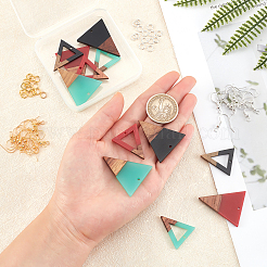 DIY-Sets zur Herstellung baumelnder Ohrringe aus Walnussholz&nbsp;DIY-OC0006-70