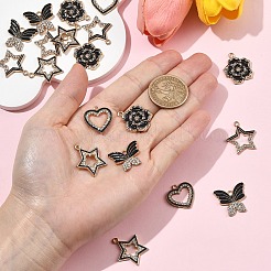 20pcs 5 styles de pendentifs en émail en alliage&nbsp;FIND-YW0011-09