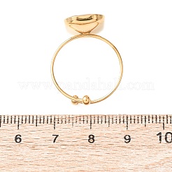 Armreifen aus Edelstahl 304 mit Glas für Damen&nbsp;RJEW-K309-41D
