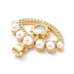 Pendentifs en laiton zircon cubique transparent&nbsp;KK-M235-12G