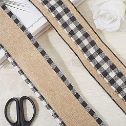 2 Rolle 2 Farben Sackleinen-Imitatband&nbsp;DIY-CY0001-75