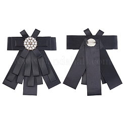 Schleife Krawatte Polyester Strass Broschen&nbsp;JEWB-WH20006-12