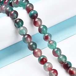 Facettierte rondellgefärbte naturweiße Jade-Perlenstränge&nbsp;G-D073-01D