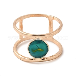 Bague ronde en alliage avec turquoise pour femme&nbsp;FS-WGC40FF-05