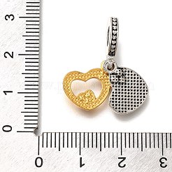 Europäische baumelnde charme der zahnstangenüberzuglegierung strass&nbsp;PALLOY-P307-10G