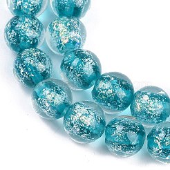 Or à la main perles feuille lampwork brins&nbsp;LAMP-Q002-01A