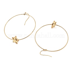 Orecchini pendenti in acciaio inossidabile 304 con placcatura ionica (ip) per donna&nbsp;EJEW-G397-02G