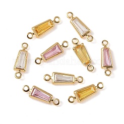 Trapezförmige Verbindungsstücke aus Messing mit Zirkonia-Pavé&nbsp;XGRQ2O349-444G