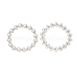 2 bracciale elastico in lega e placcato elettroliticamente con perline di ematite sintetica non magnetica da donna&nbsp;BJEW-JB13373
