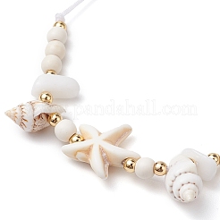 Bracciali regolabili con perline intrecciate per donna&nbsp;BJEW-JB11164-02